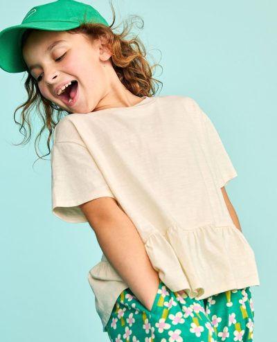 Relaxed Fit Peplum T-Shirt
