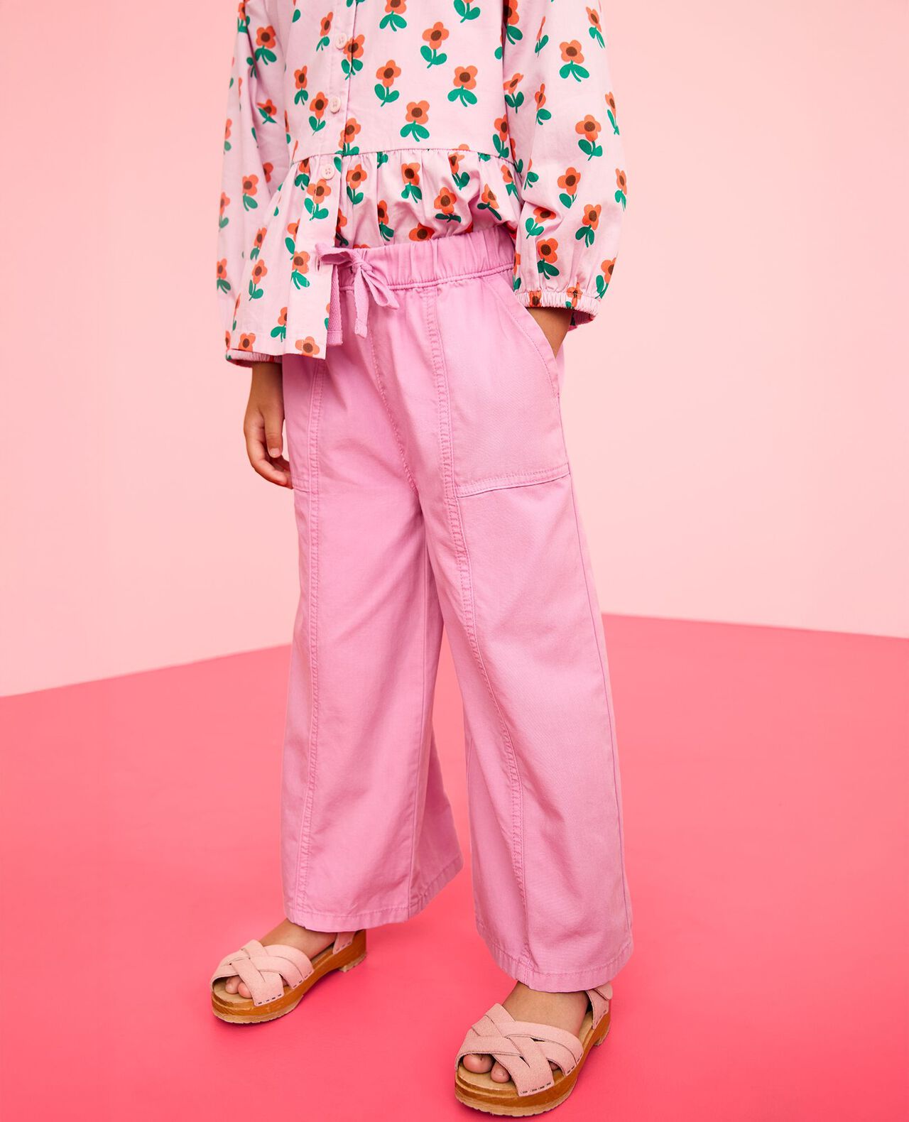 Canvas Wide Leg Pants
