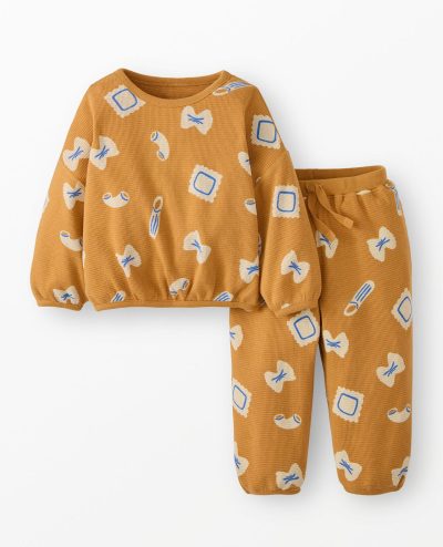 Long Sleeve Waffle Top & Pants Set