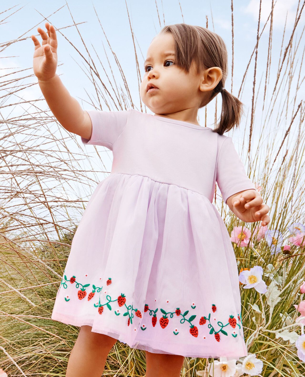 Baby Embroidered Tulle Skater Dress - Image 3