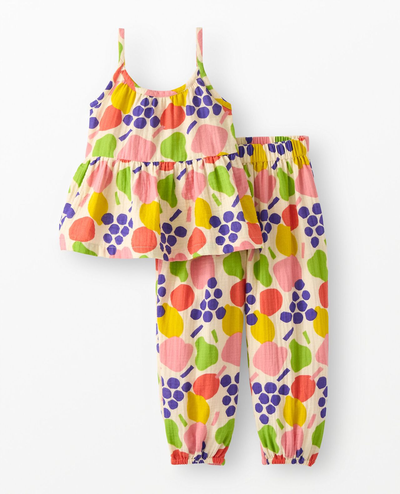 Sleeveless Muslin Top & Balloon Pants Set