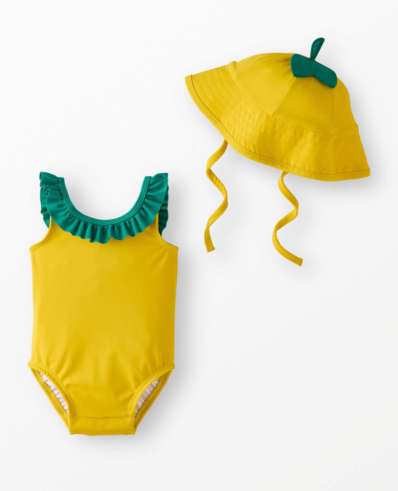 Baby One-Piece Fruit Swimsuit & Swim Hat Set - Image 2
