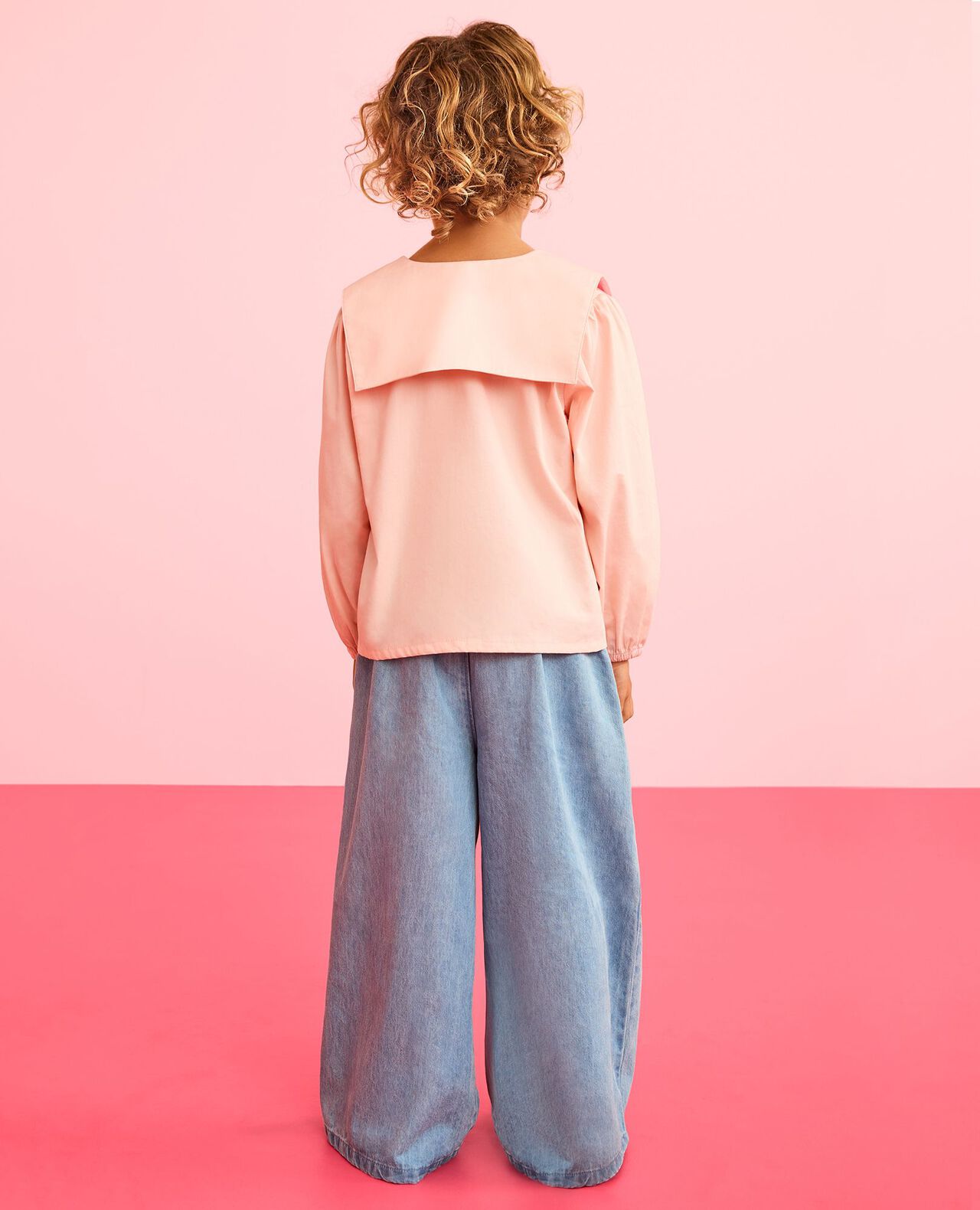 Denim Wide Leg Pants - Image 4