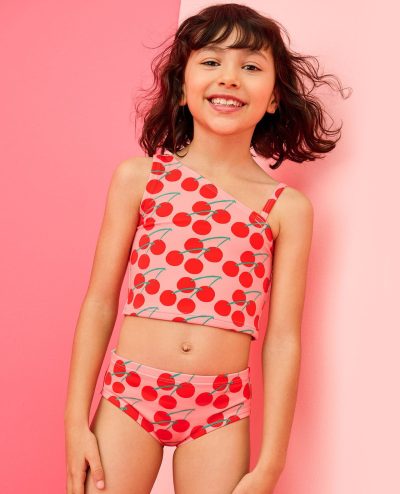 Two-Piece Asymmetrical Strap Swimsuit