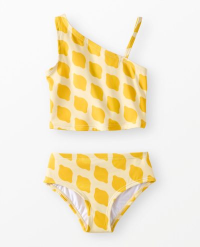 Two-Piece Asymmetrical Strap Swimsuit