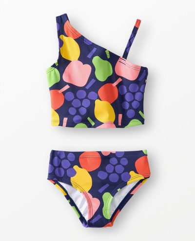 Two-Piece Asymmetrical Strap Swimsuit