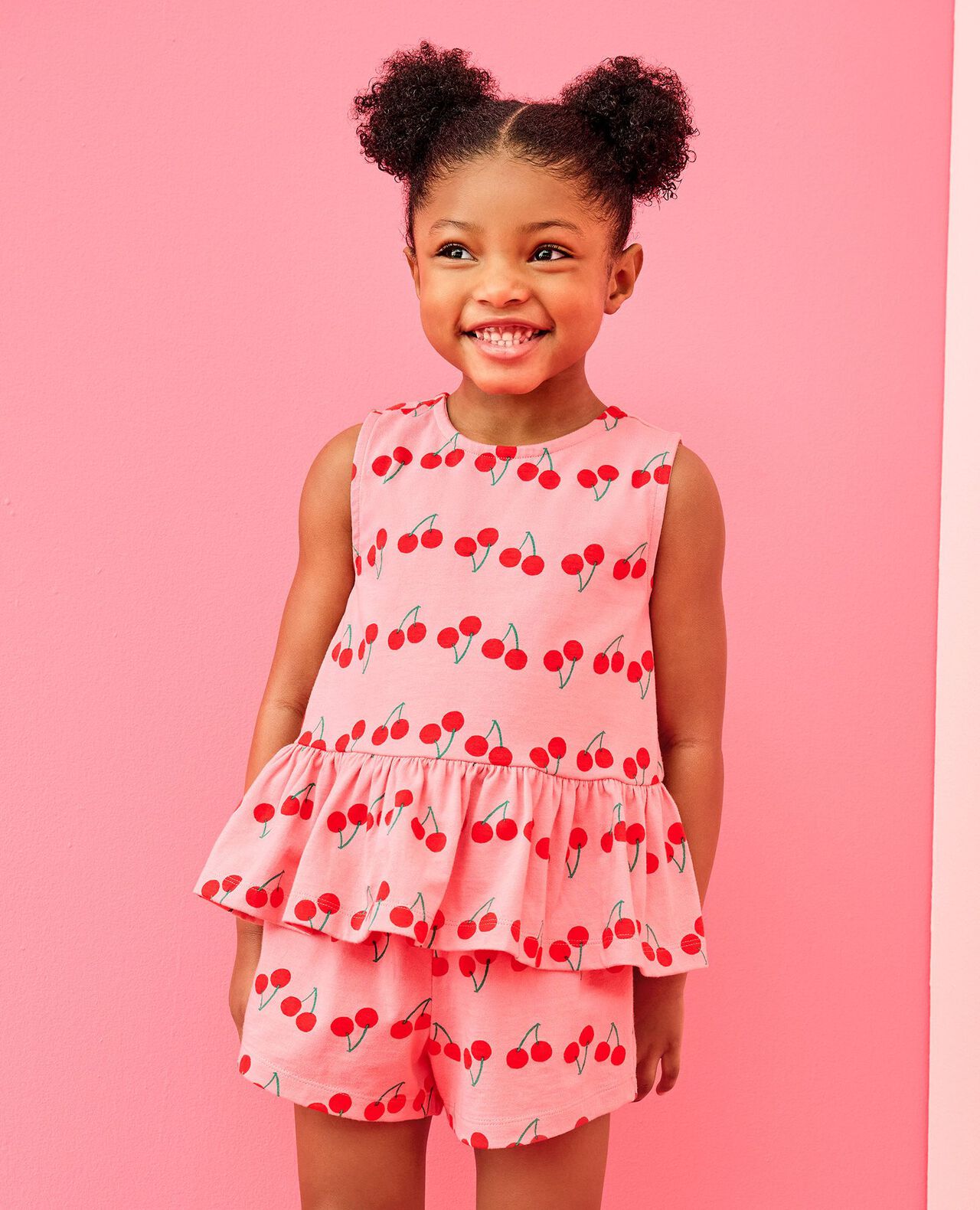 Sleeveless Peplum Top & Shorts Set