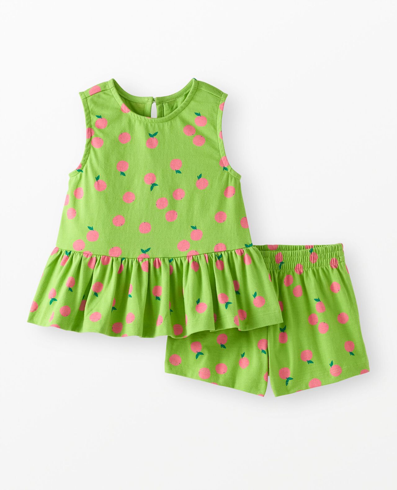 Sleeveless Peplum Top & Shorts Set