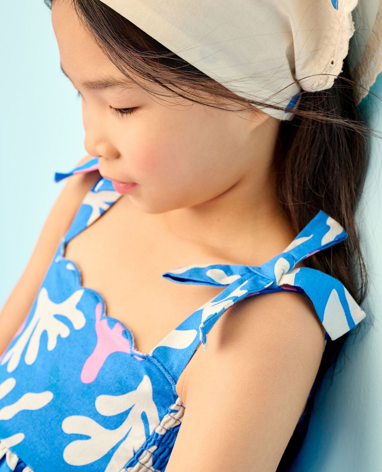 Sleeveless Linen Bow Strap Dress - Image 6