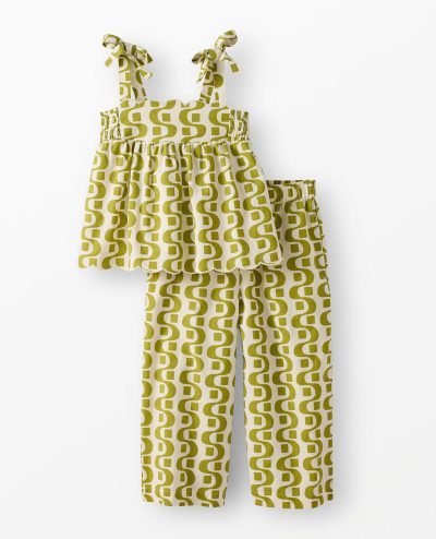 Sleeveless Linen Top & Wide Leg Pants Set
