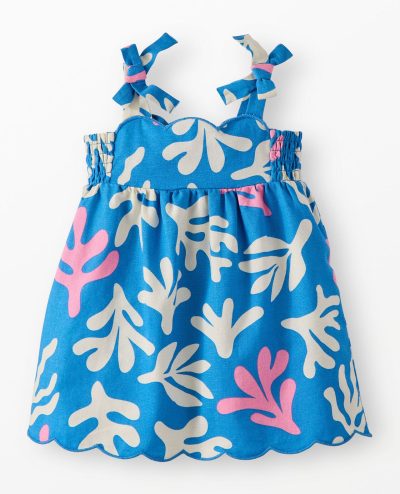 Baby Sleeveless Linen Bow Strap Dress