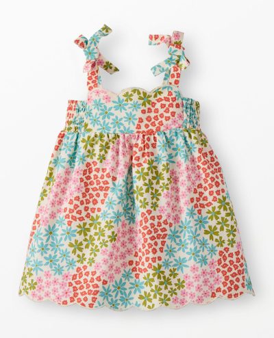 Baby Sleeveless Linen Bow Strap Dress