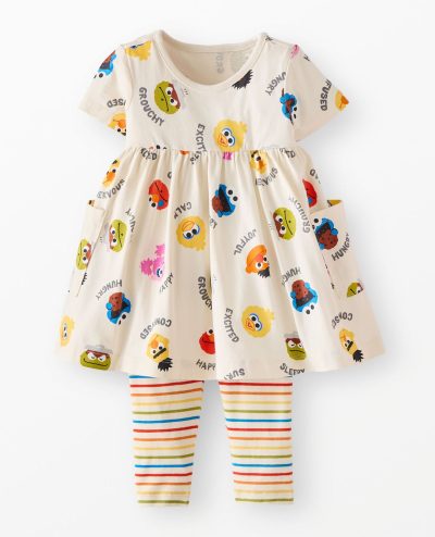 Sesame Street Pocket Dress & Leggings Set