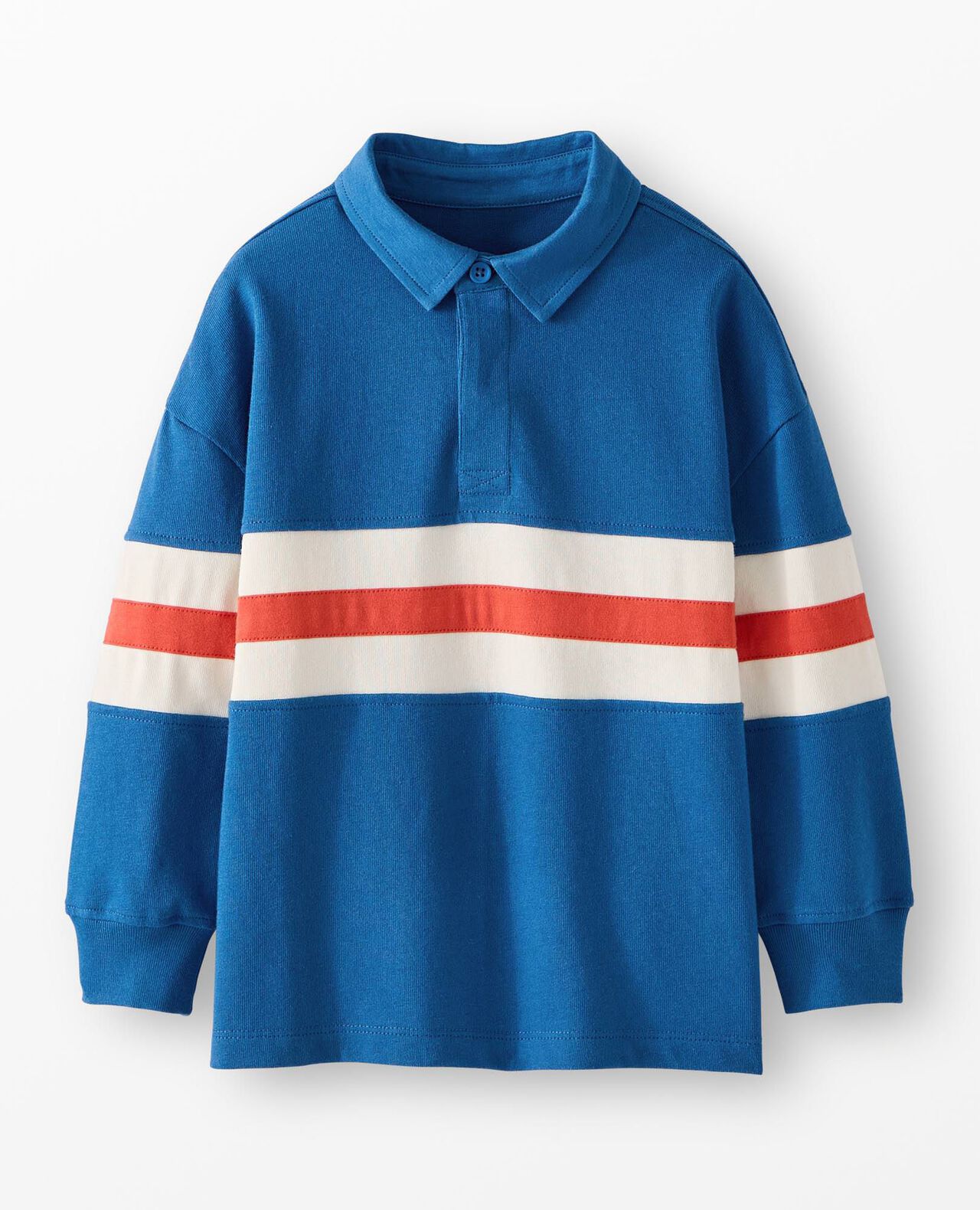 Pieced Stripe Rugby Shirt