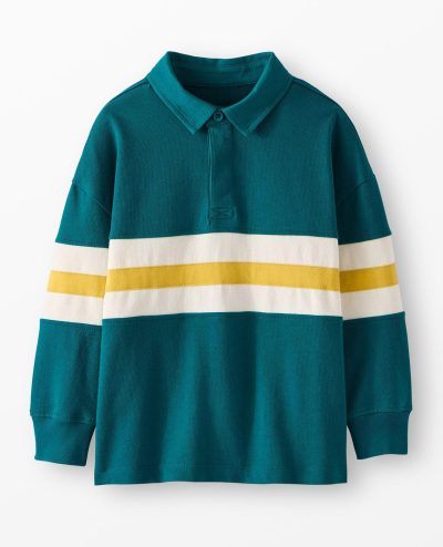 Pieced Stripe Rugby Shirt
