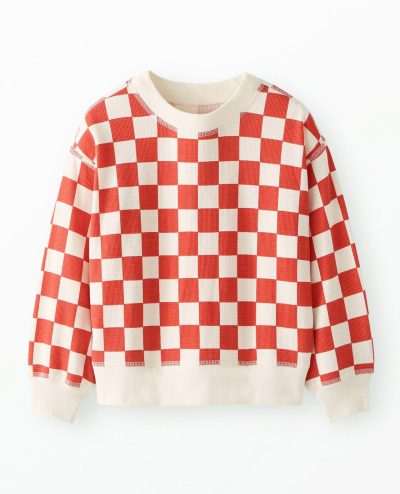 Checkered Waffle Crewneck
