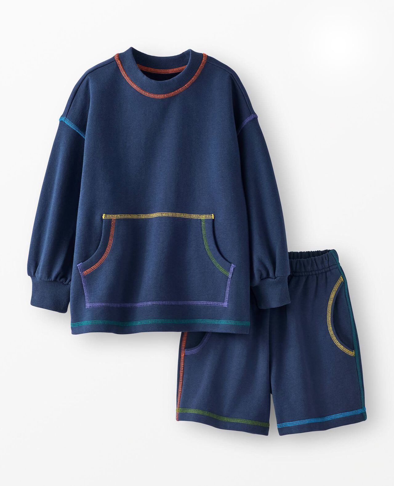 French Terry Sweatshirt & Shorts Set - Image 2
