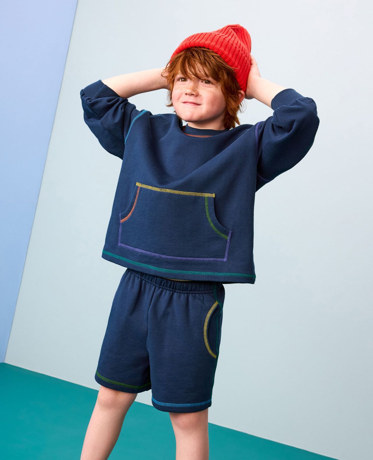 French Terry Sweatshirt & Shorts Set - Image 4