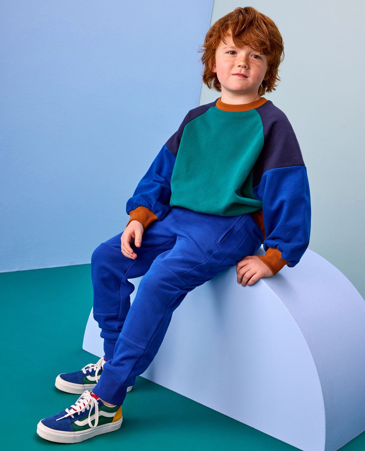 French Terry Colorblock Bubble Sweatshirt - Image 3