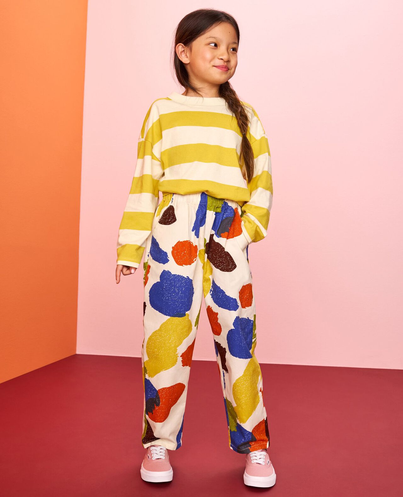 Twill Pull-On Barrel Pants - Image 3