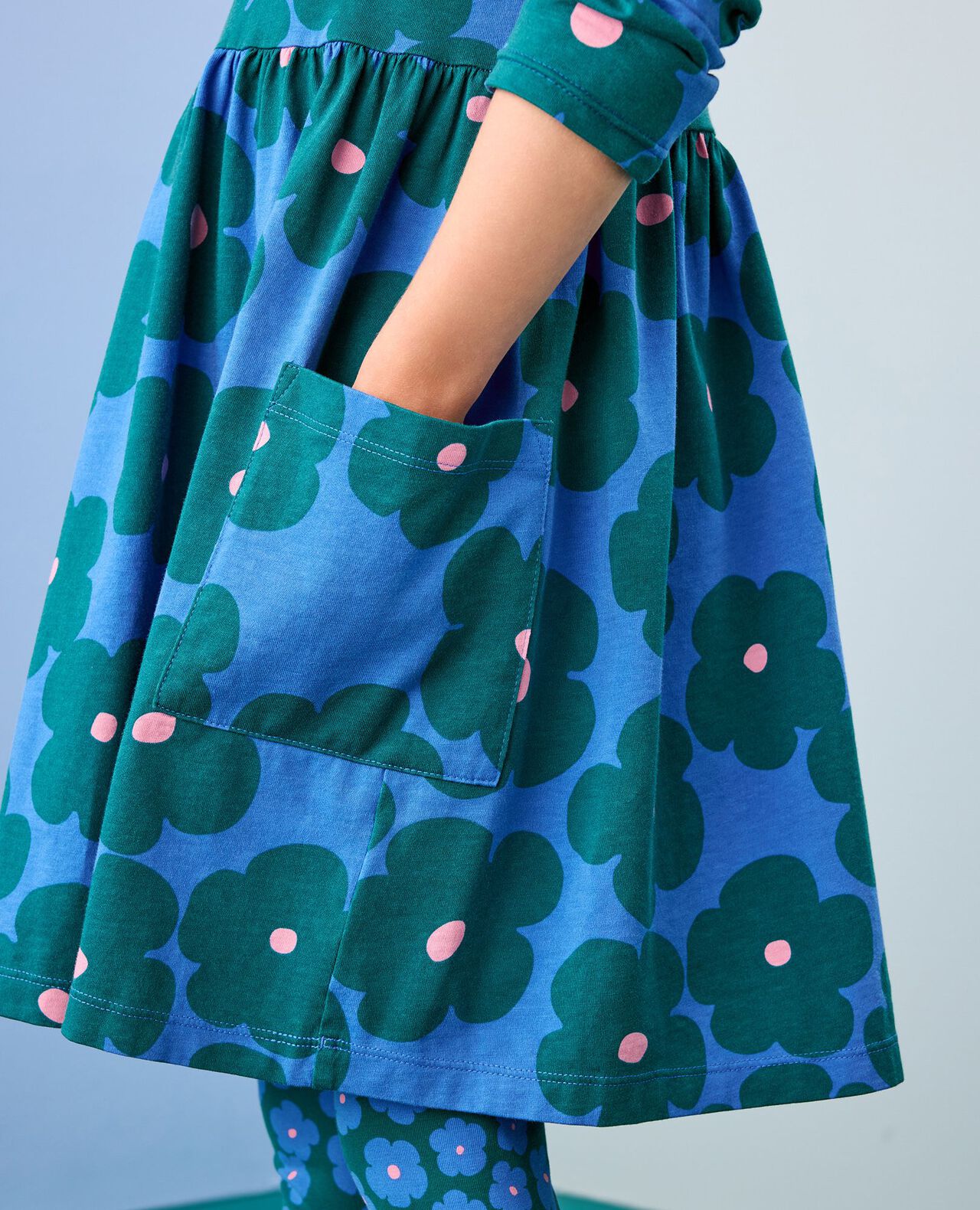 Long Sleeve Playground Dress with Pockets - Image 5
