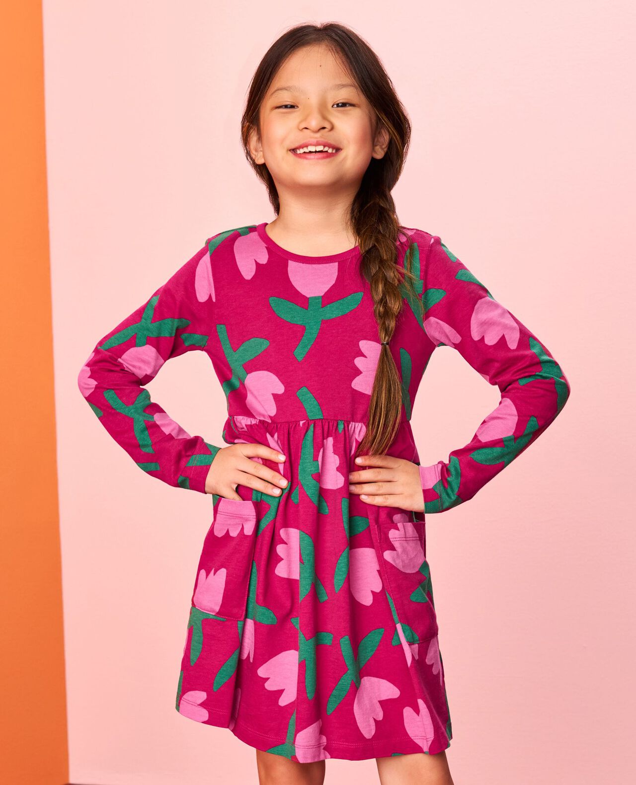 Long Sleeve Playground Dress with Pockets - Image 4
