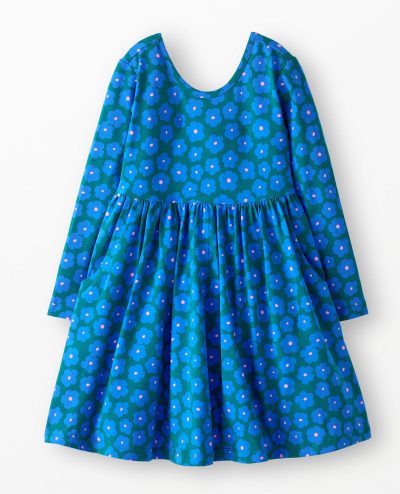 Long Sleeve Skater Dress with Pockets