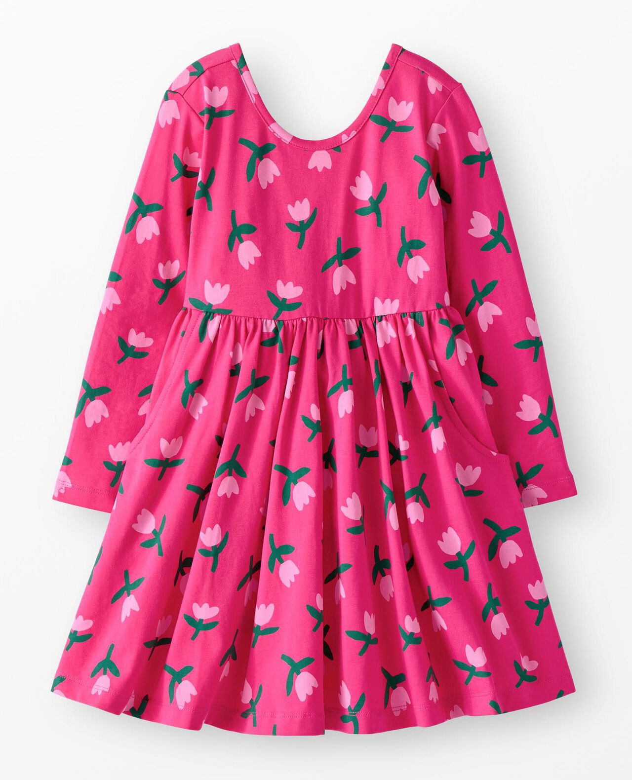 Long Sleeve Skater Dress with Pockets - Image 2