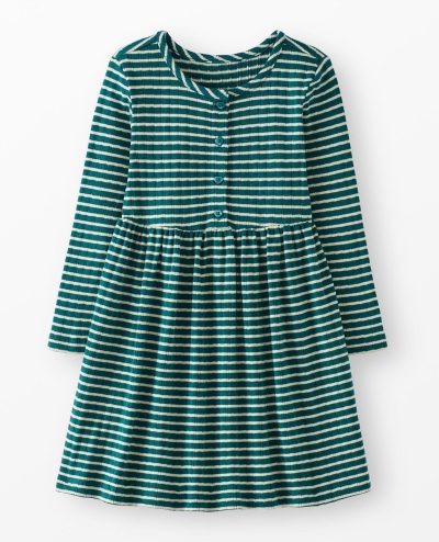 Long Sleeve Pointelle Henley Dress