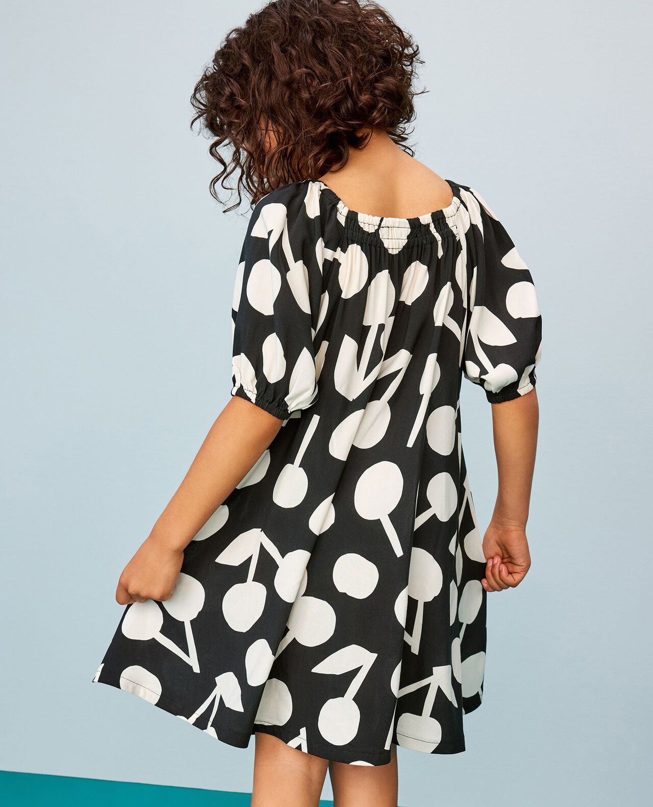 Puff Sleeve Challis Dress - Image 5