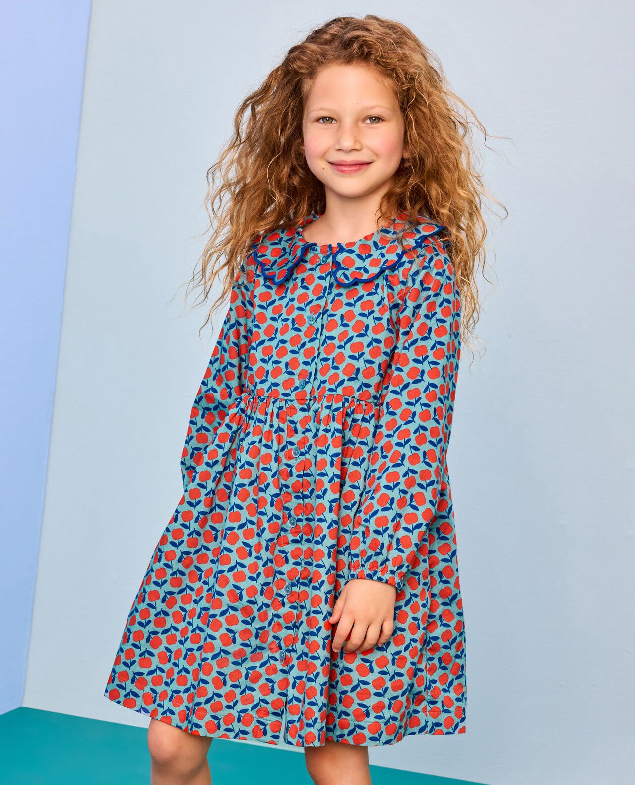 Collared Twill Dress with Pockets - Image 4