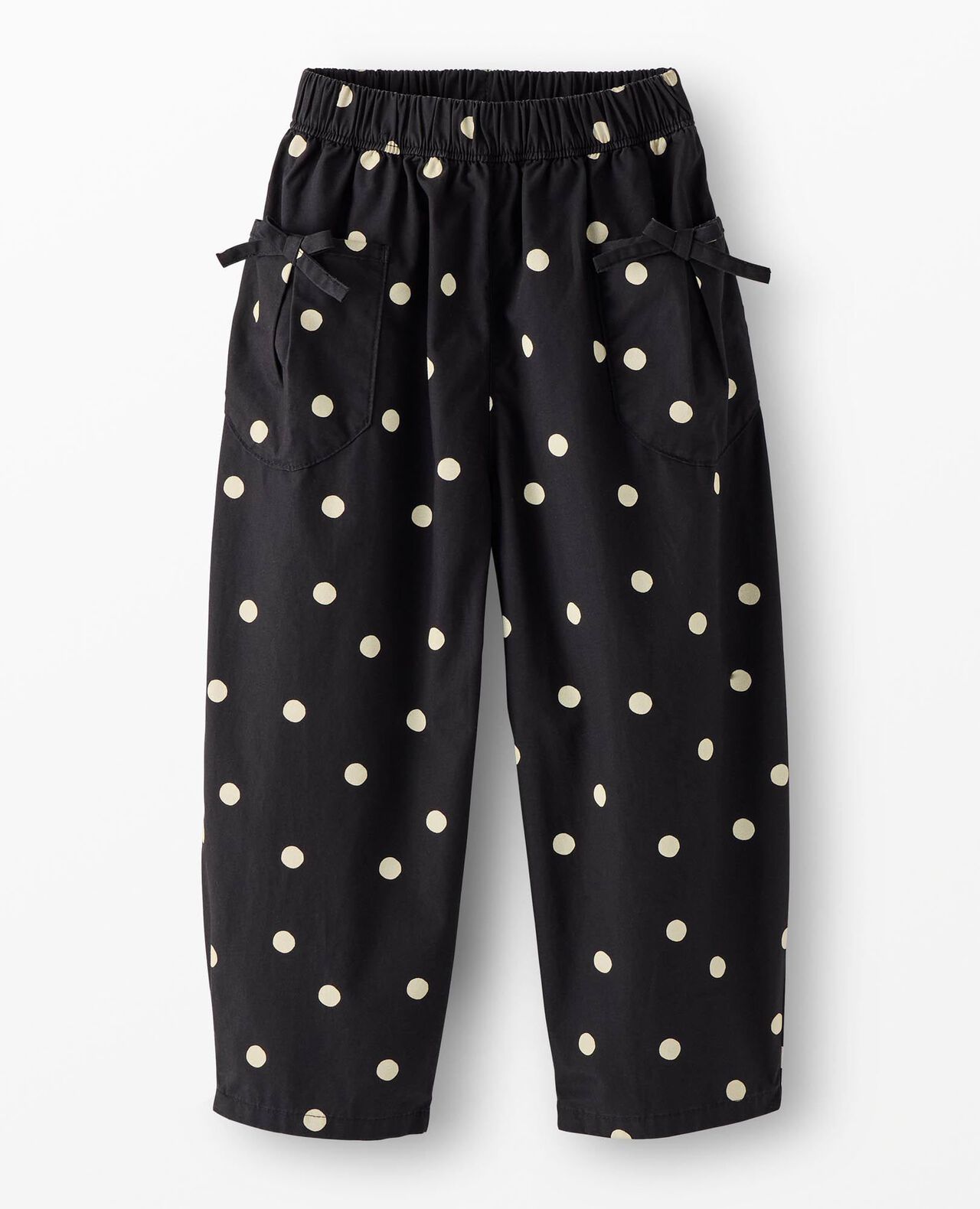Poplin Dot Bow Pocket Pants