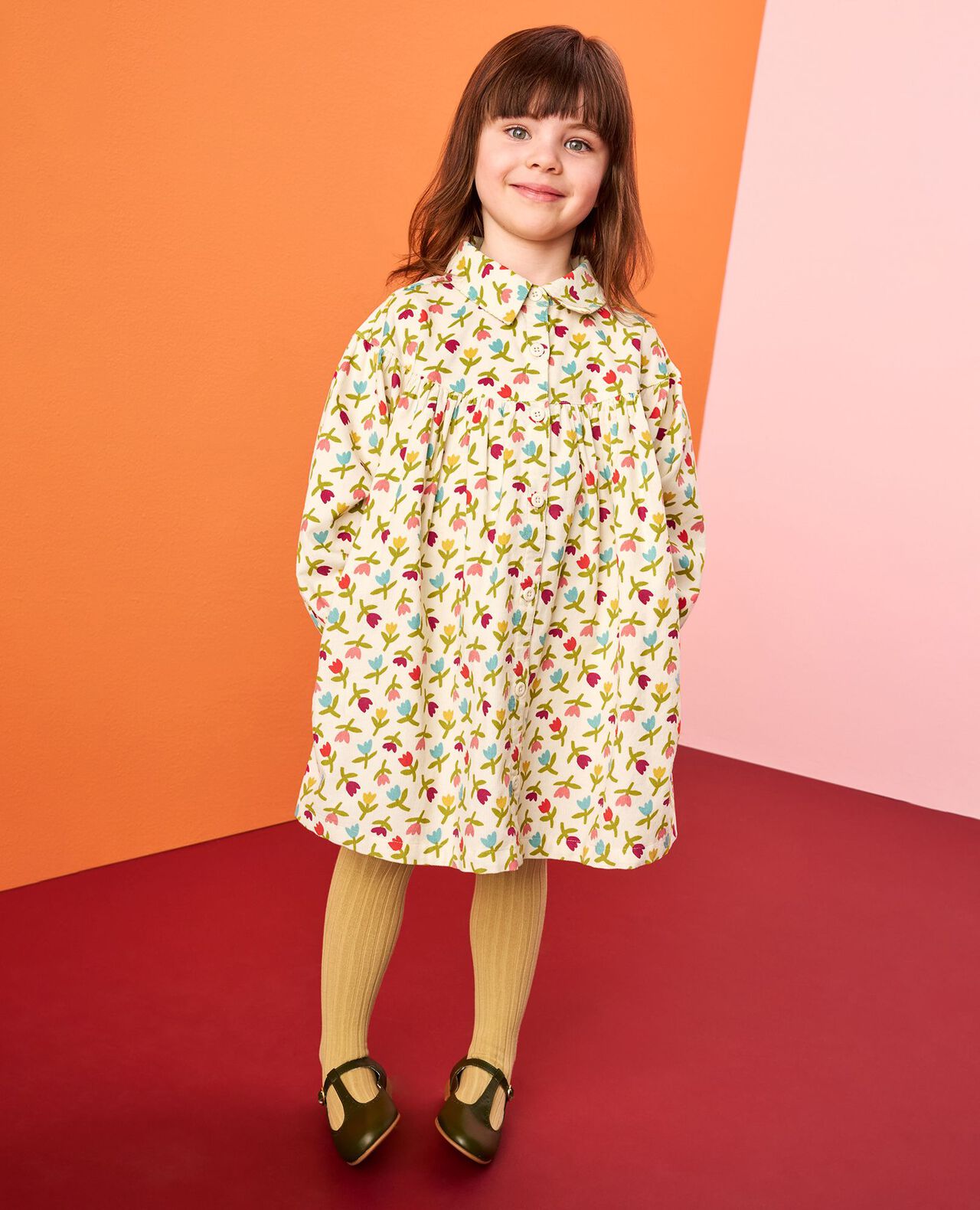 Corduroy Button-Front Dress with Pockets - Image 5