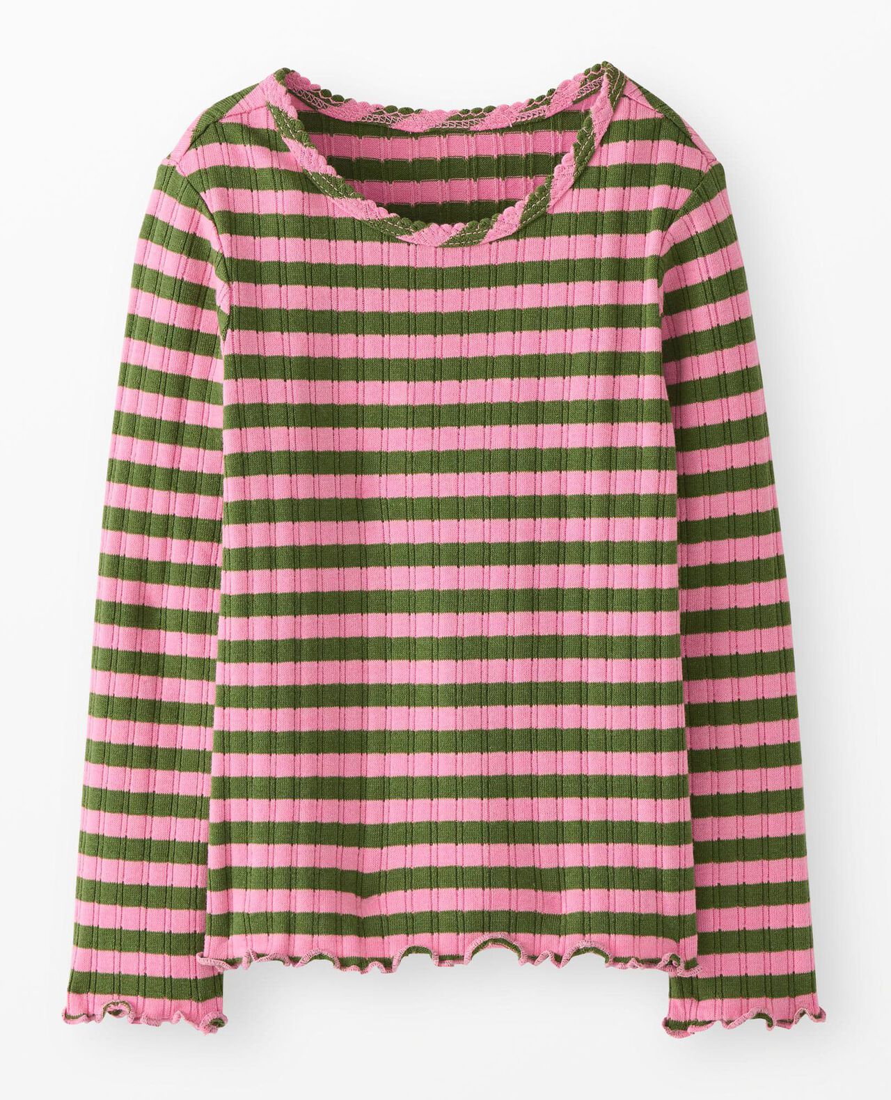 Long Sleeve Pointelle Top - Image 2