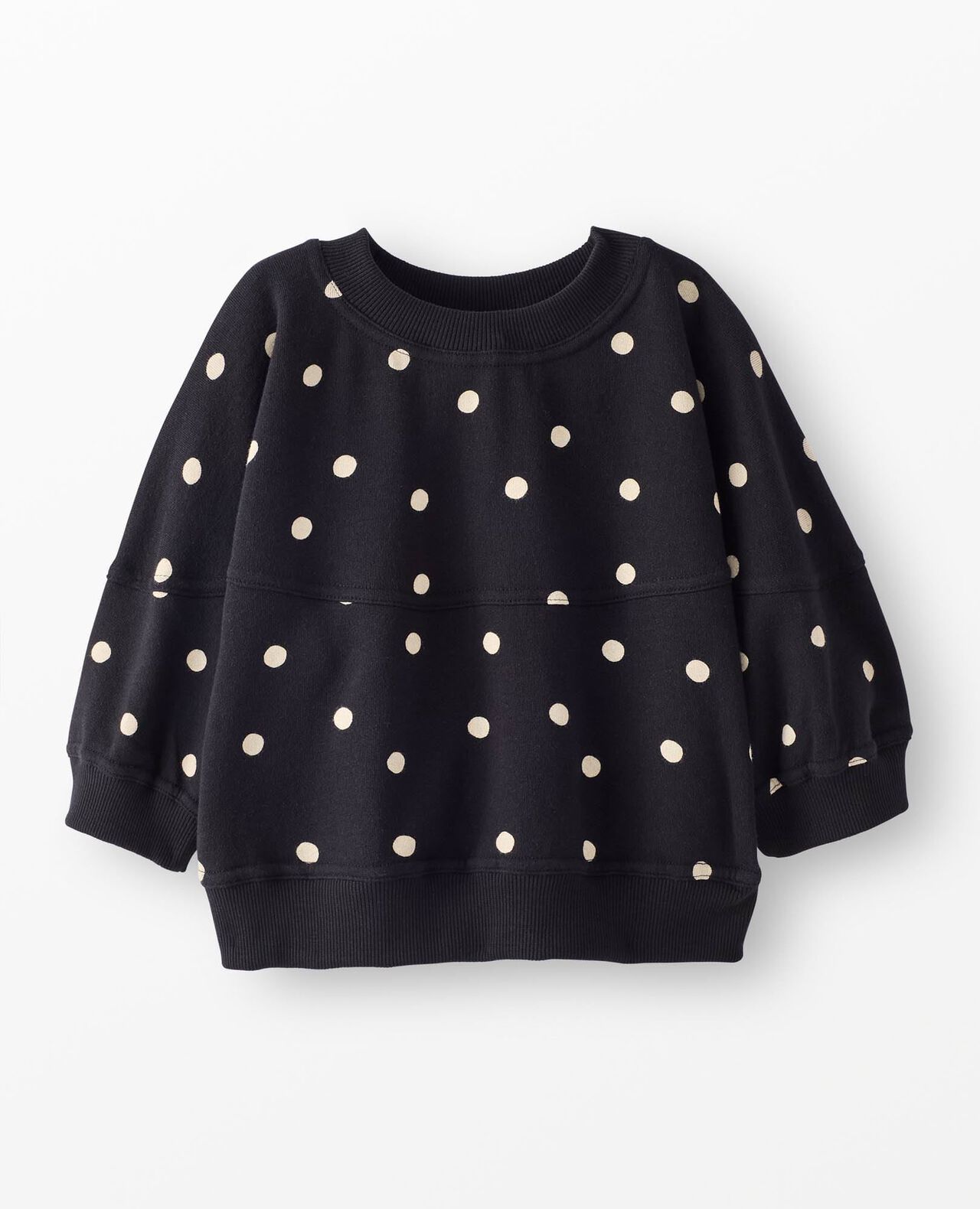 3/4 Sleeve French Terry Bubble Sweatshirt