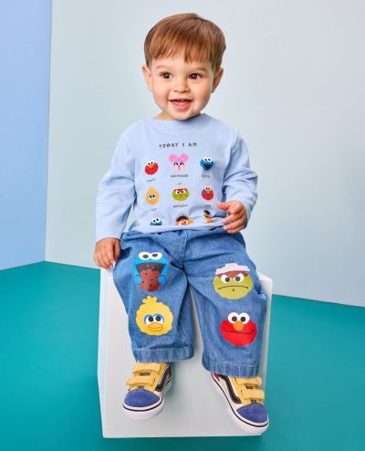 Sesame Street Denim Barrel Pants