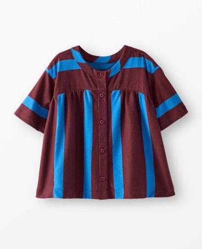 Striped Button Front Shirt
