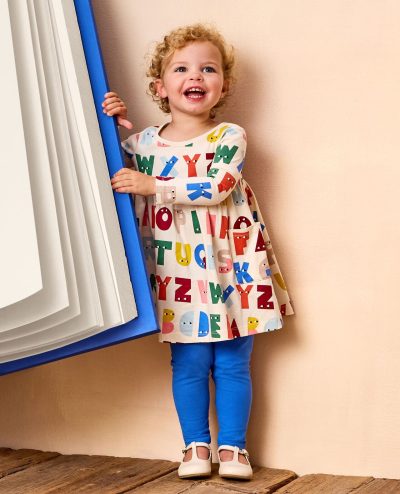 Baby Long Sleeve Pocket Dress & Leggings Set
