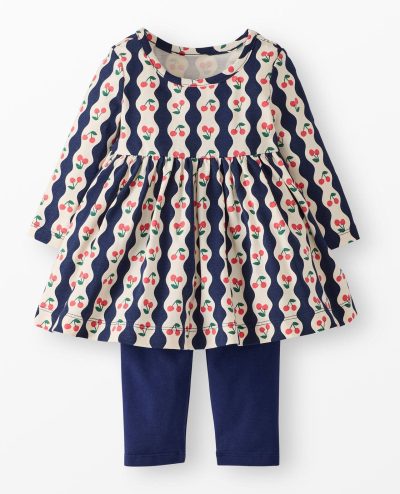 Baby Long Sleeve Skater Dress & Leggings Set