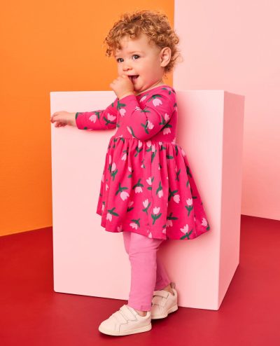 Baby Long Sleeve Skater Dress & Leggings Set