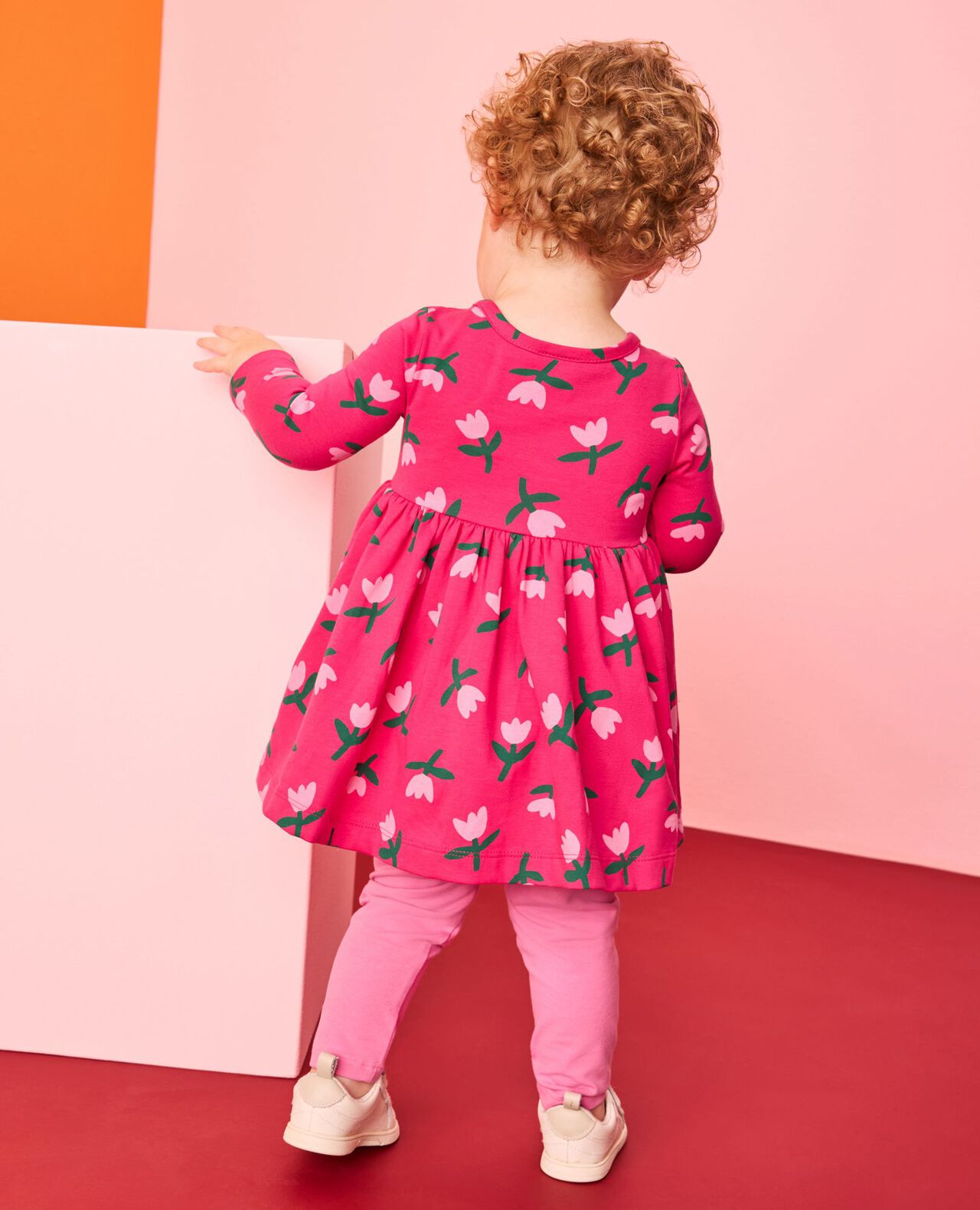 Baby Long Sleeve Skater Dress & Leggings Set - Image 4