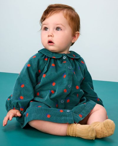 Baby Long Sleeve Corduroy Dress & Bloomers Set