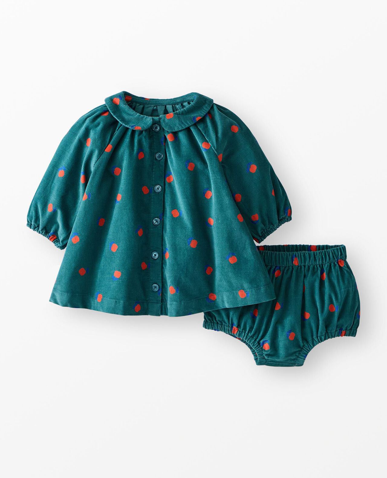 Baby Long Sleeve Corduroy Dress & Bloomers Set - Image 2