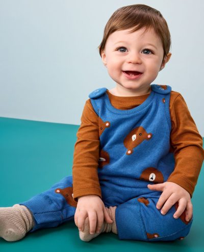 Baby French Terry Tee & Overalls Set