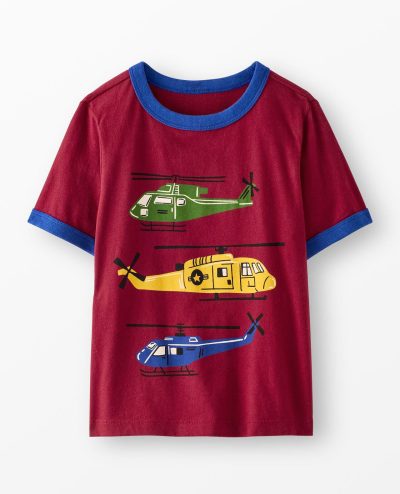 Classic Fit Graphic Ringer T-Shirt