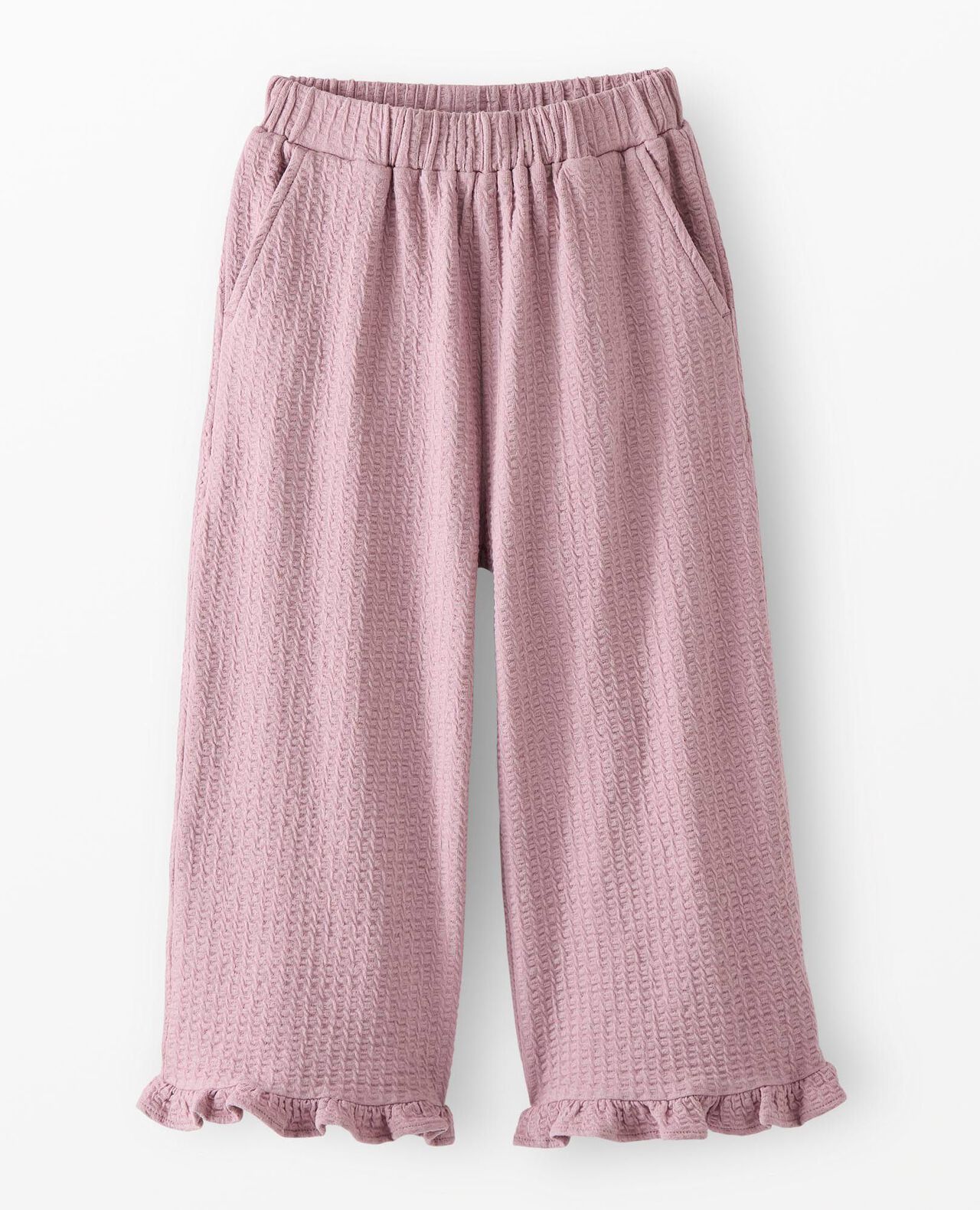 Jacquard Wide Leg Ruffle Pants - Image 2
