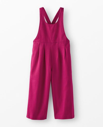 Twill Wide Leg Overalls
