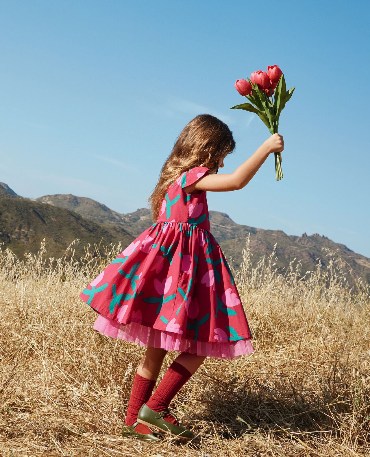Poplin Twirl Dress with Pockets - Image 5