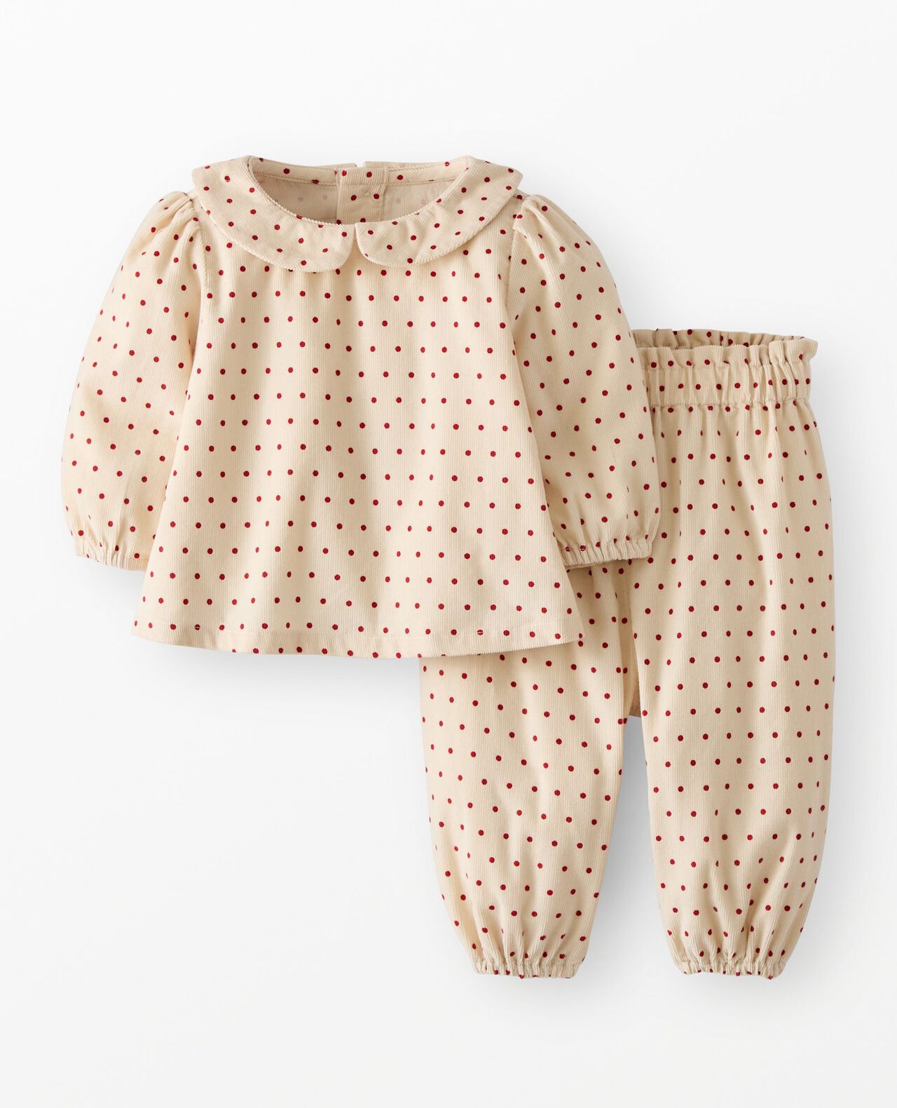 Baby Collared Corduroy Top & Pants Set