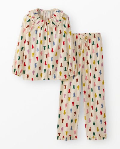 Women's Holiday HannaSoft™ Flannel Ruffle Pajama Set